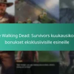 The Walking Dead: Survivors kuukausikortin bonukset eksklusiivisille esineille