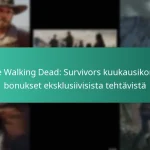 The Walking Dead: Survivors kuukausikortin bonukset eksklusiivisista tehtävistä