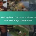 The Walking Dead: Survivors kuukausikortin bonukset erityistapahtumille