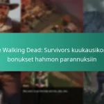 The Walking Dead: Survivors kuukausikortin bonukset hahmon parannuksiin