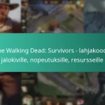 The Walking Dead: Survivors – lahjakoodit jalokiville, nopeutuksille, resursseille