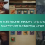 The Walking Dead: Survivors -lahjakoodit tapahtumaan osallistumista varten
