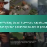 The Walking Dead: Survivors -tapahtuman virstanpylvään palkinnot palaaville pelaajille