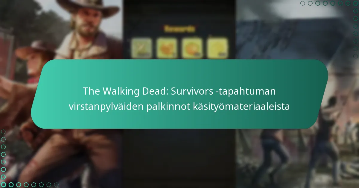 The Walking Dead: Survivors -tapahtuman virstanpylväiden palkinnot käsityömateriaaleista